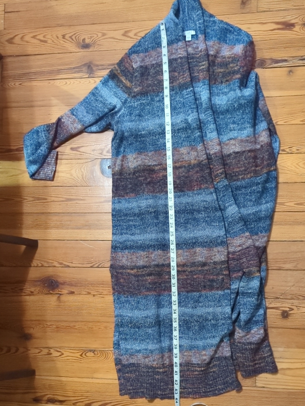 J. Jill - Cotton Striped Space Dyed Duster Sweater - Picture 9 of 10
